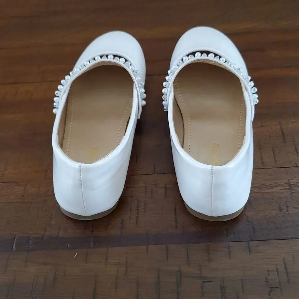 Dream Pairs Girl's Mary Jane Patent White Dress Shoes Special Occasions - Size 4